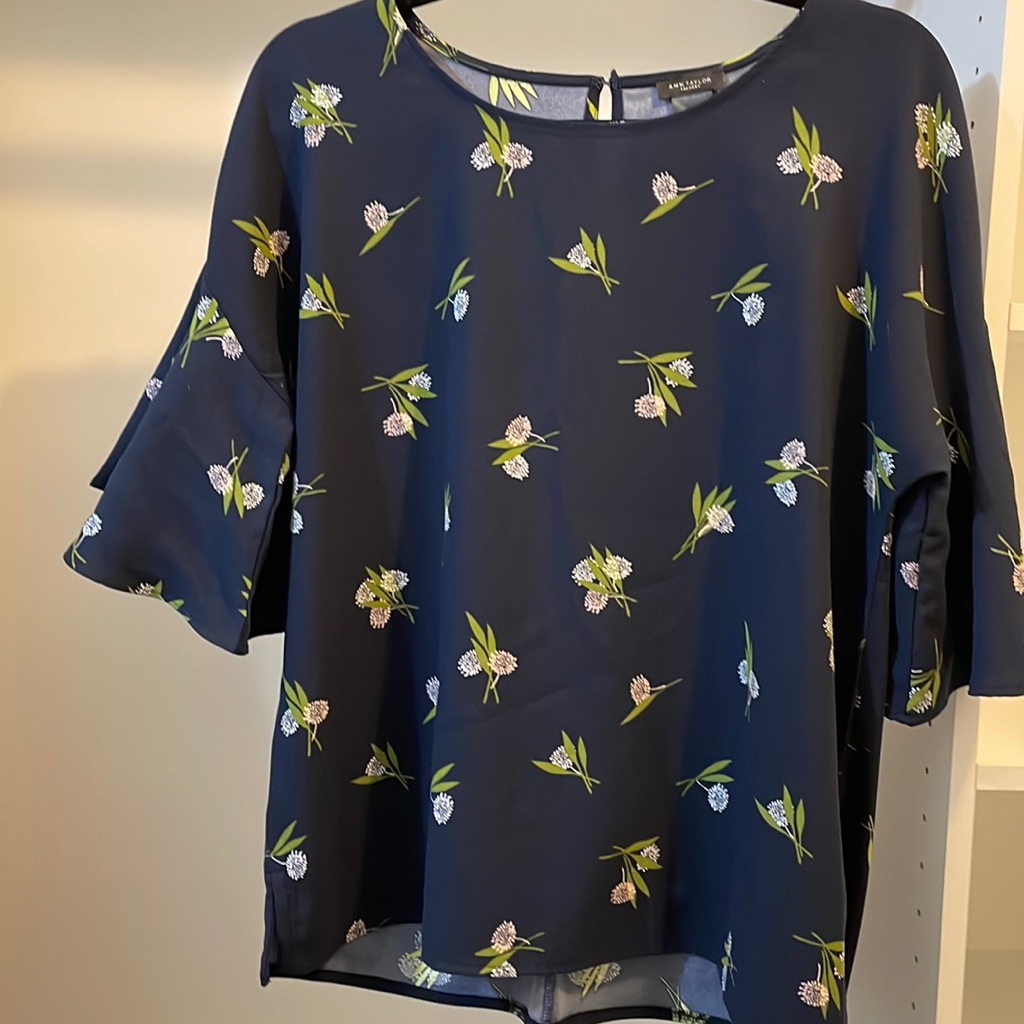 Ann Taylor Womans May And Floral Blouse